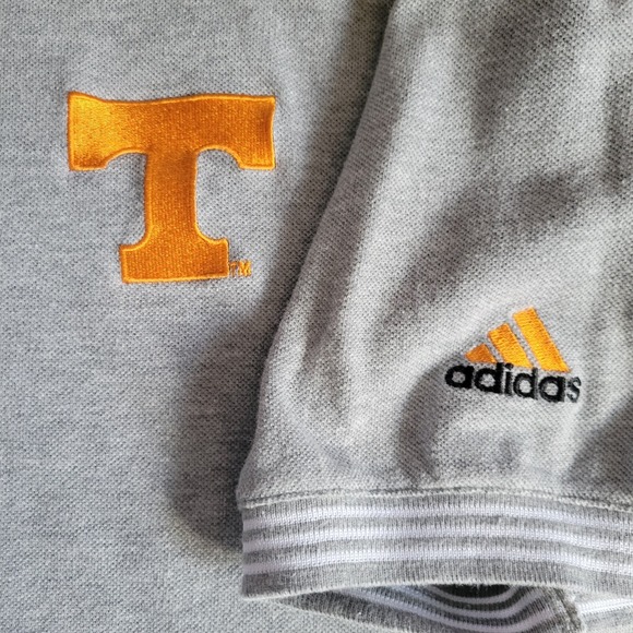 Adidas Team Tennessee Volunteers UT Short Sleeve Polo Men's Size Large Gray - Picture 4 of 8